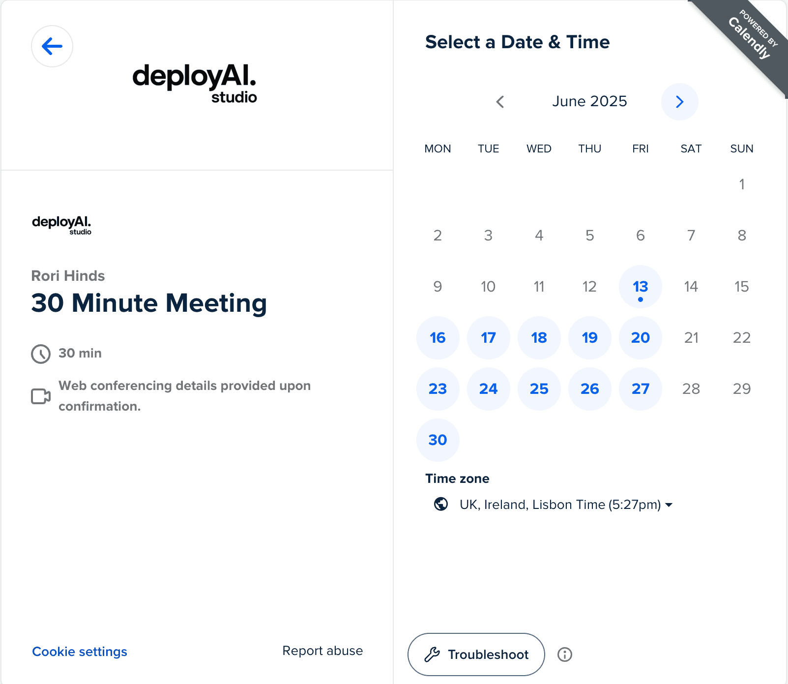 Calendly booking page branded with your logo for strategy calls
